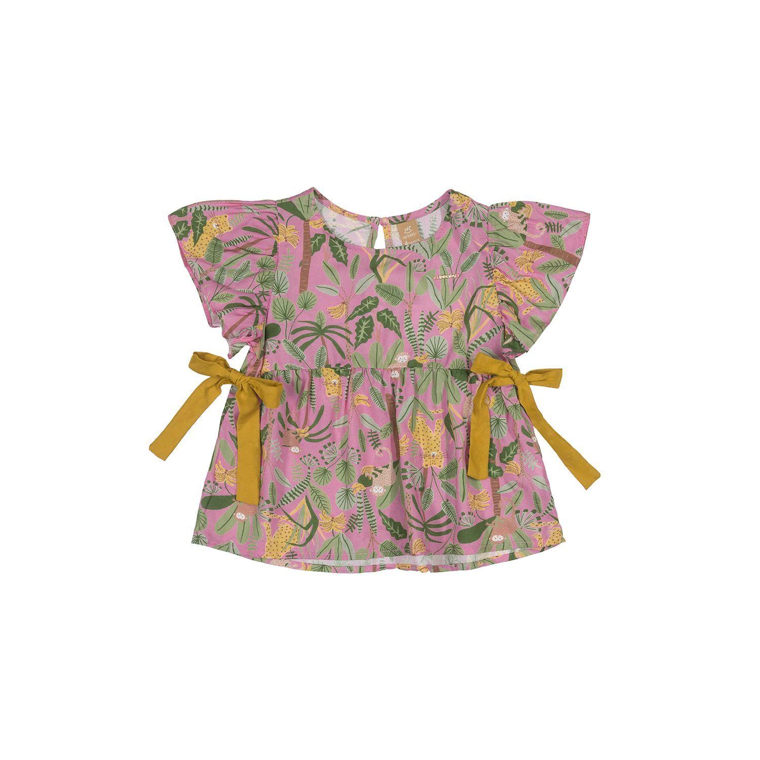 Conjunto Safari Blusa y Shorts Multicolor Rosado Up Baby-1