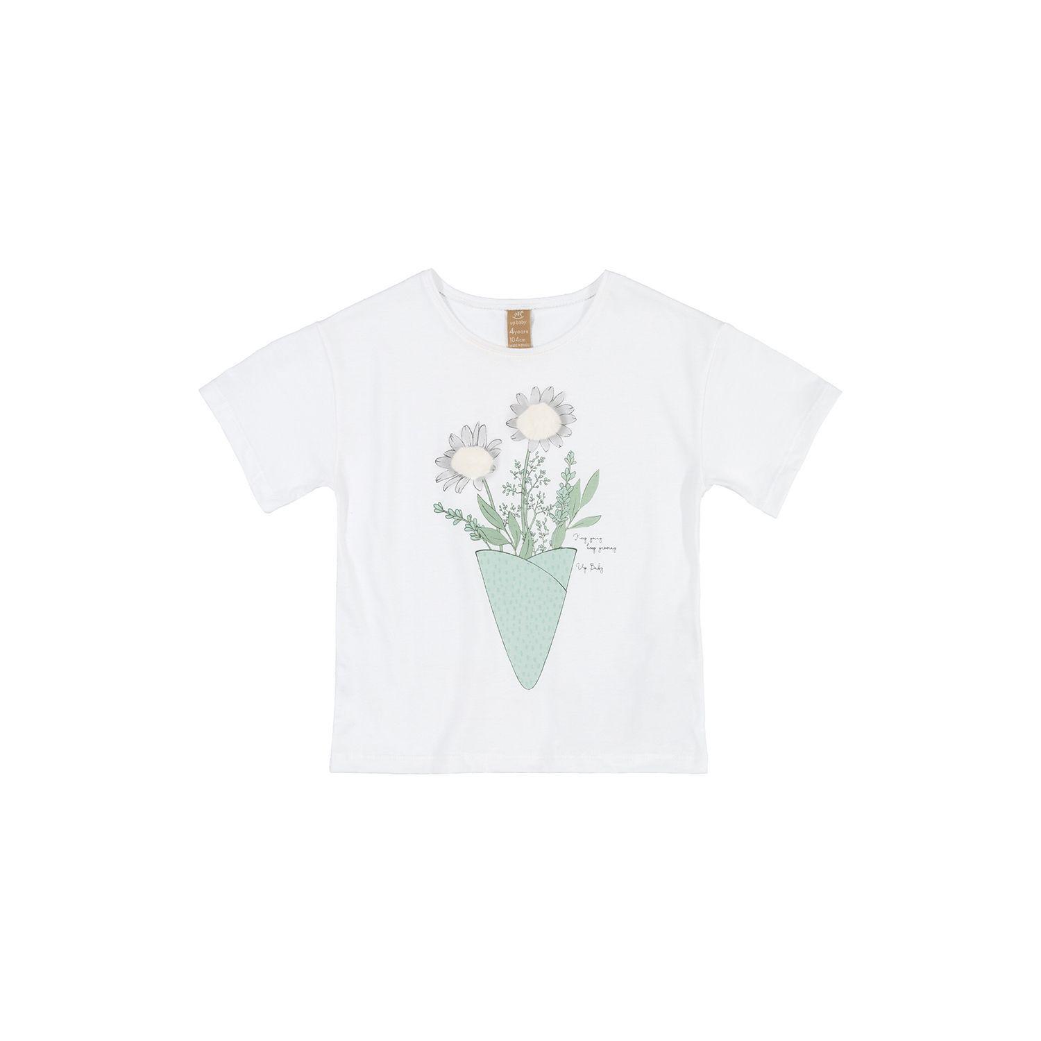 Polera Bouquet de Flores Blanco Up Baby-0