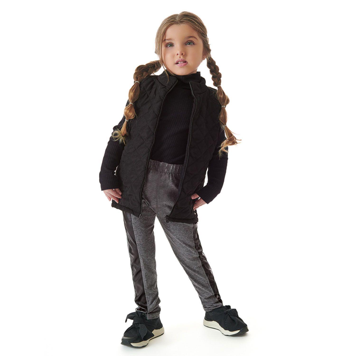 Calza con Franja en Cuerina Gris Up Baby-0