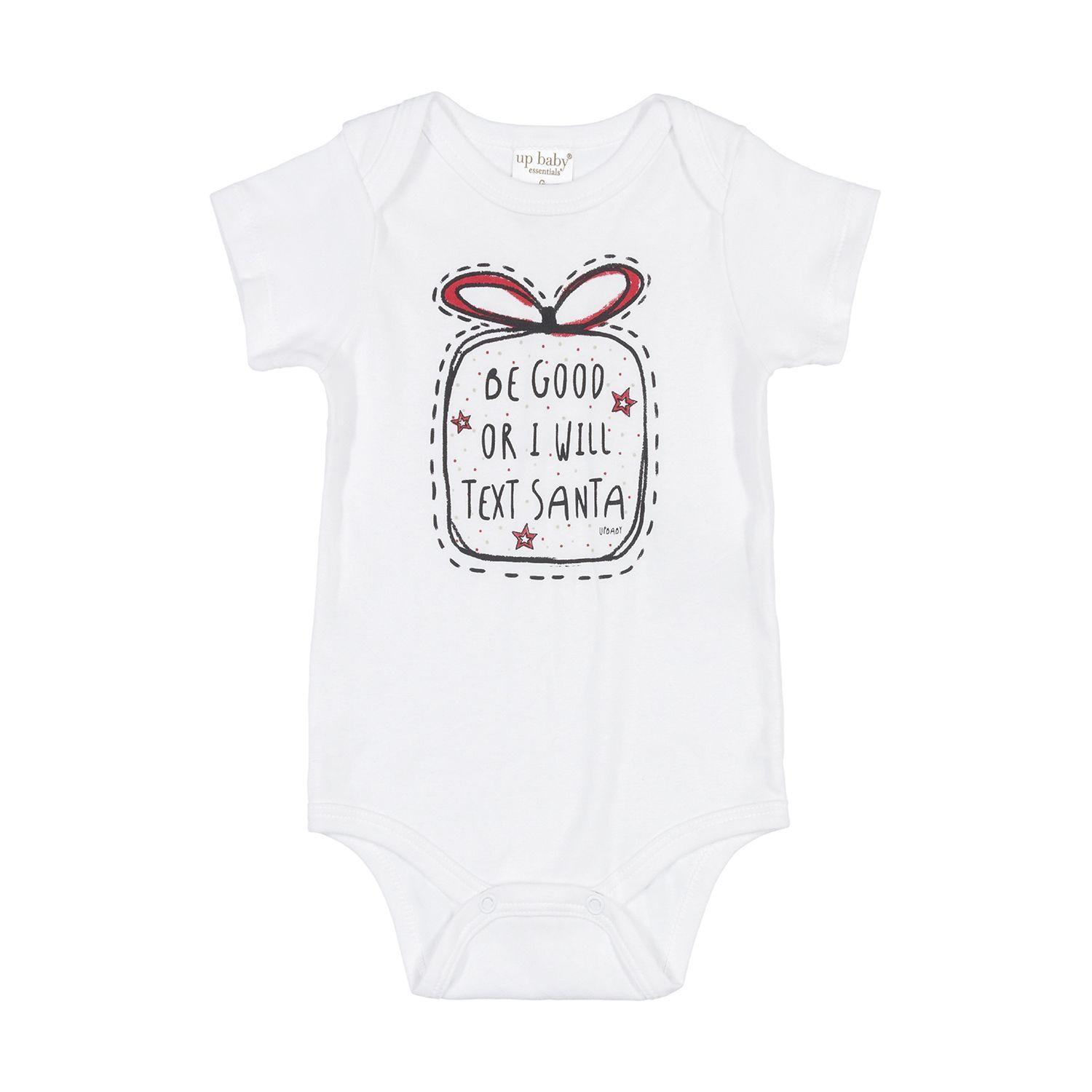 Conjunto 3 Piezas Santa Viejito Pascuero Unisex Body, Pantalones y Gorro Rojo y Blanco Up Baby-1