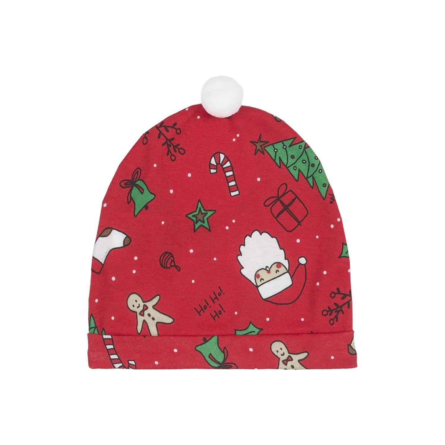 Conjunto 3 Piezas Santa Viejito Pascuero Unisex Body, Pantalones y Gorro Rojo y Blanco Up Baby-3