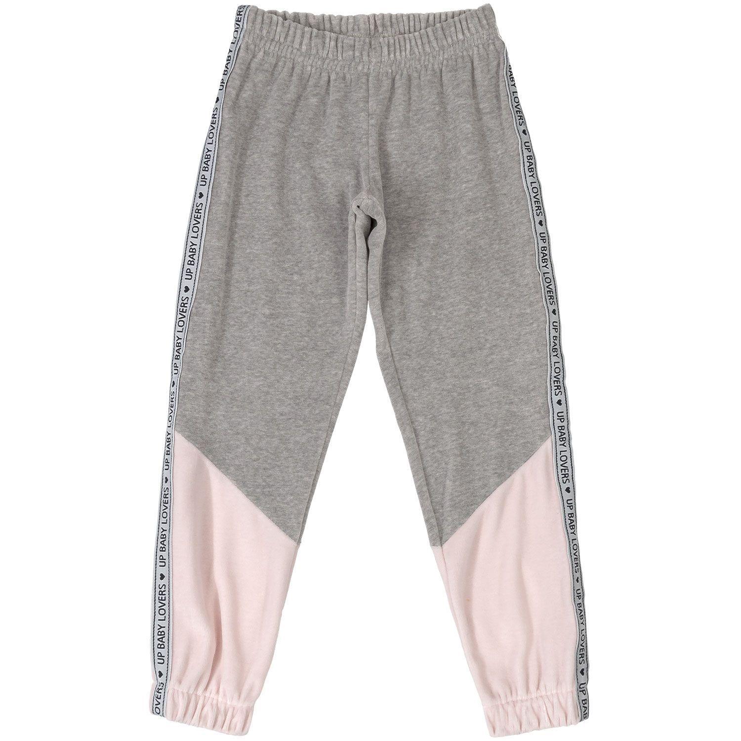 Conjunto Polerón y Pantalon Plush Gris con Rosado Up Baby-3