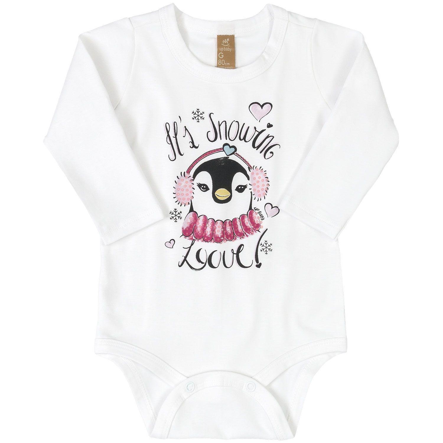 Conjunto Body Manga Larga y Calza Blanco y Gris Up Baby-0