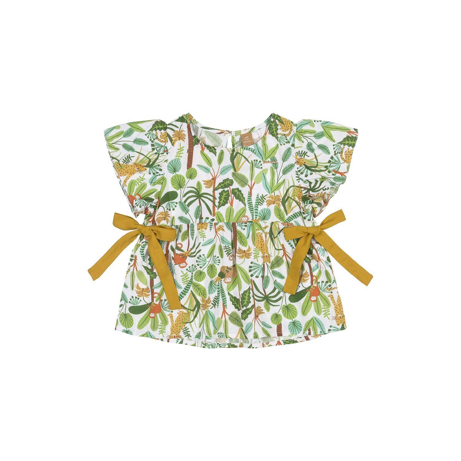 Conjunto Safari Blusa y Shorts Multicolor Verde Up Baby-1