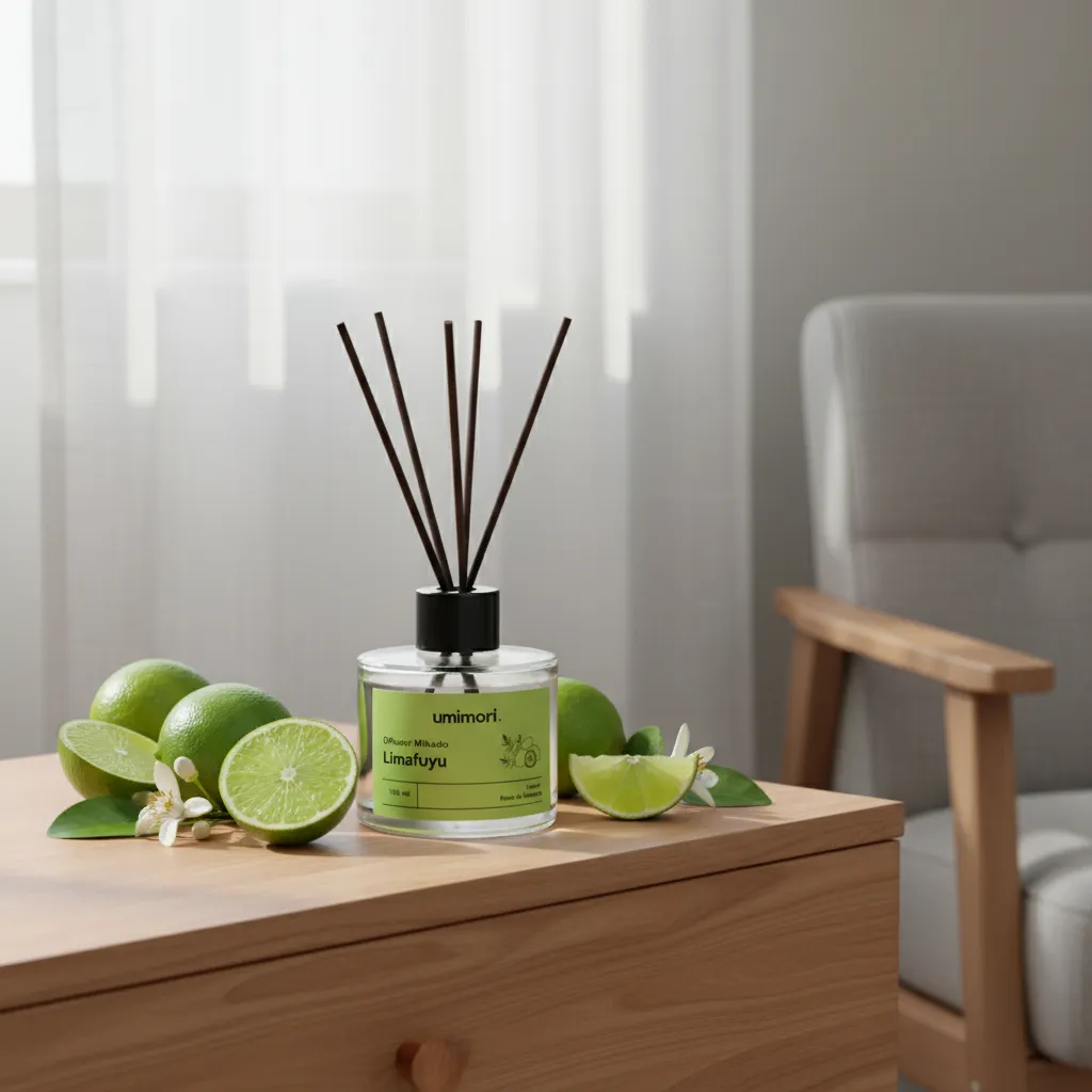 Difusor de Aromas con Varillas Limafuyu - Limón Verbena 110ml Umimori-3