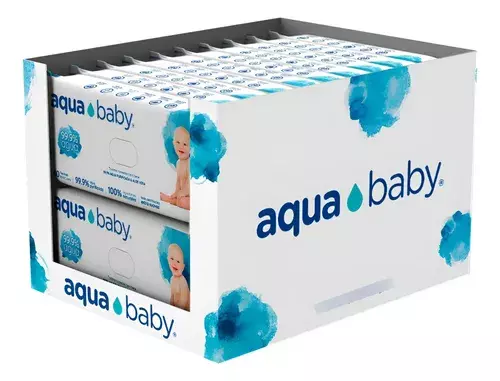 CAJA 20 TOALLITAS HÚMEDAS AQUA BABY 40 UNIDADES-0