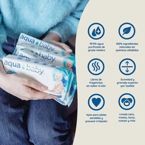 CAJA 20 TOALLITAS HÚMEDAS AQUA BABY 40 UNIDADES-4