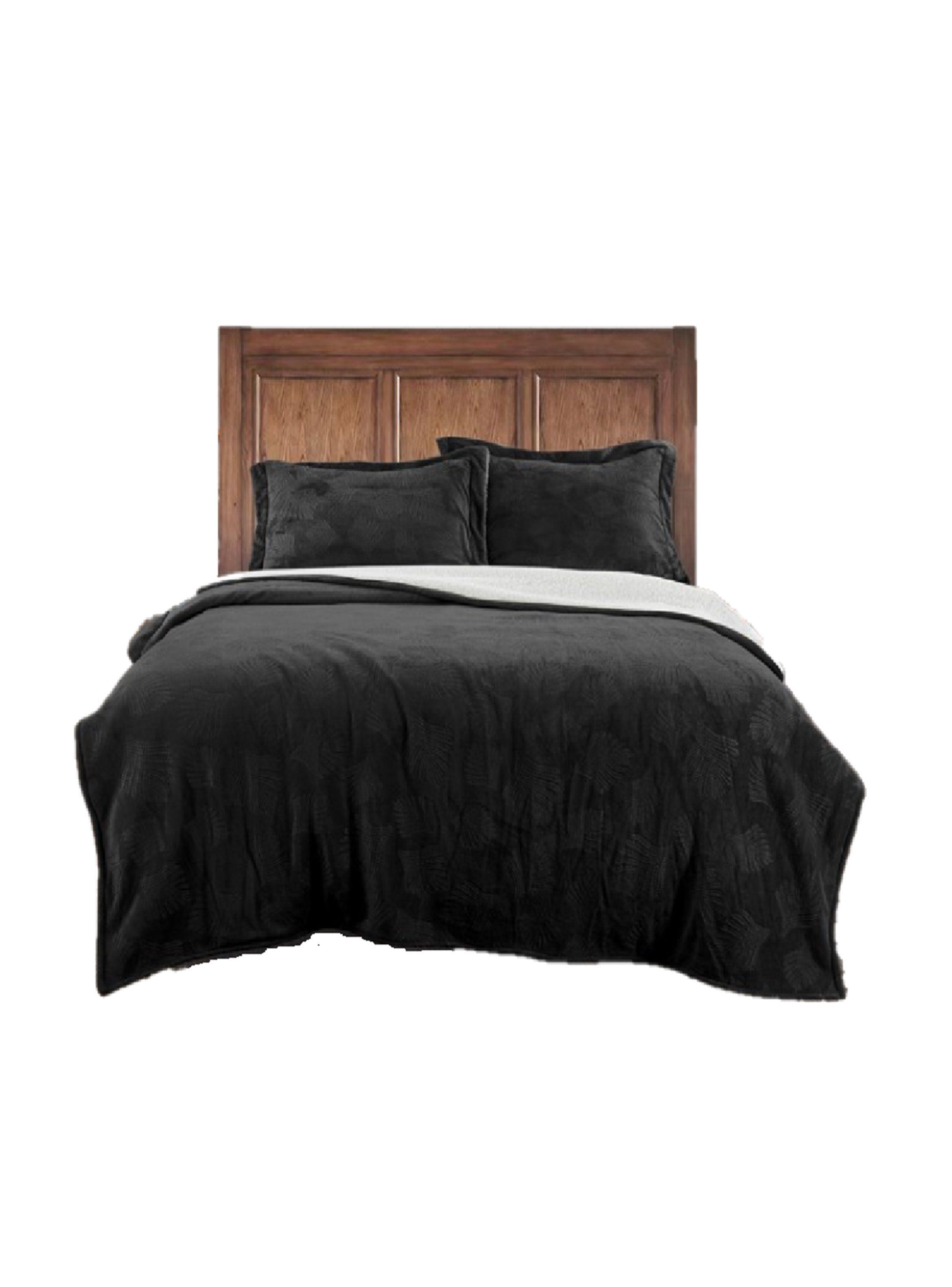 Cobertor Quilt Sherpa Embossed 2.0 Plaza con Funda de Almohada Mod Dark-0