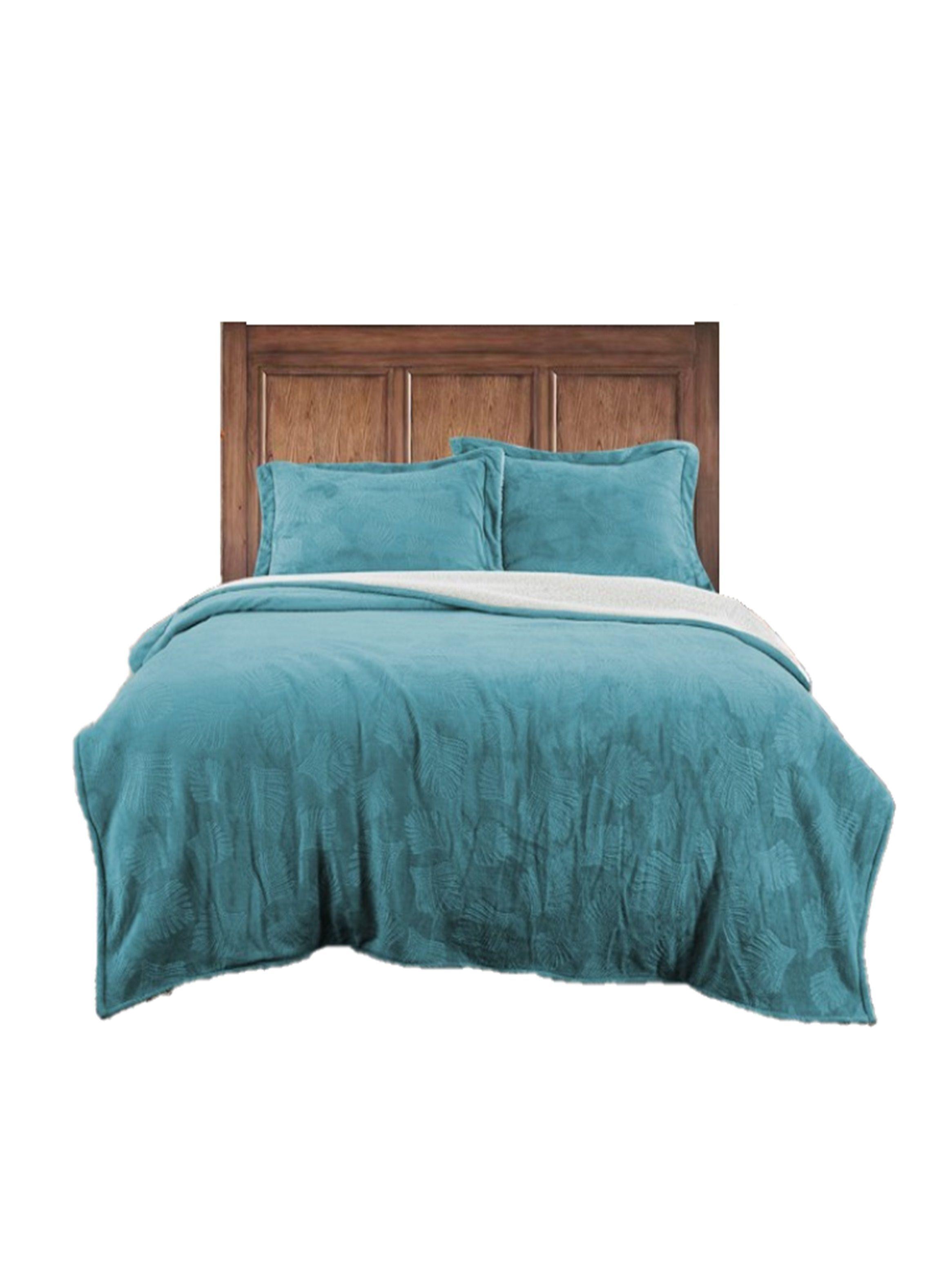 Cobertor Sherpa Embossed 2.0 Plaza con Funda de Almohada Mod Infinity-0