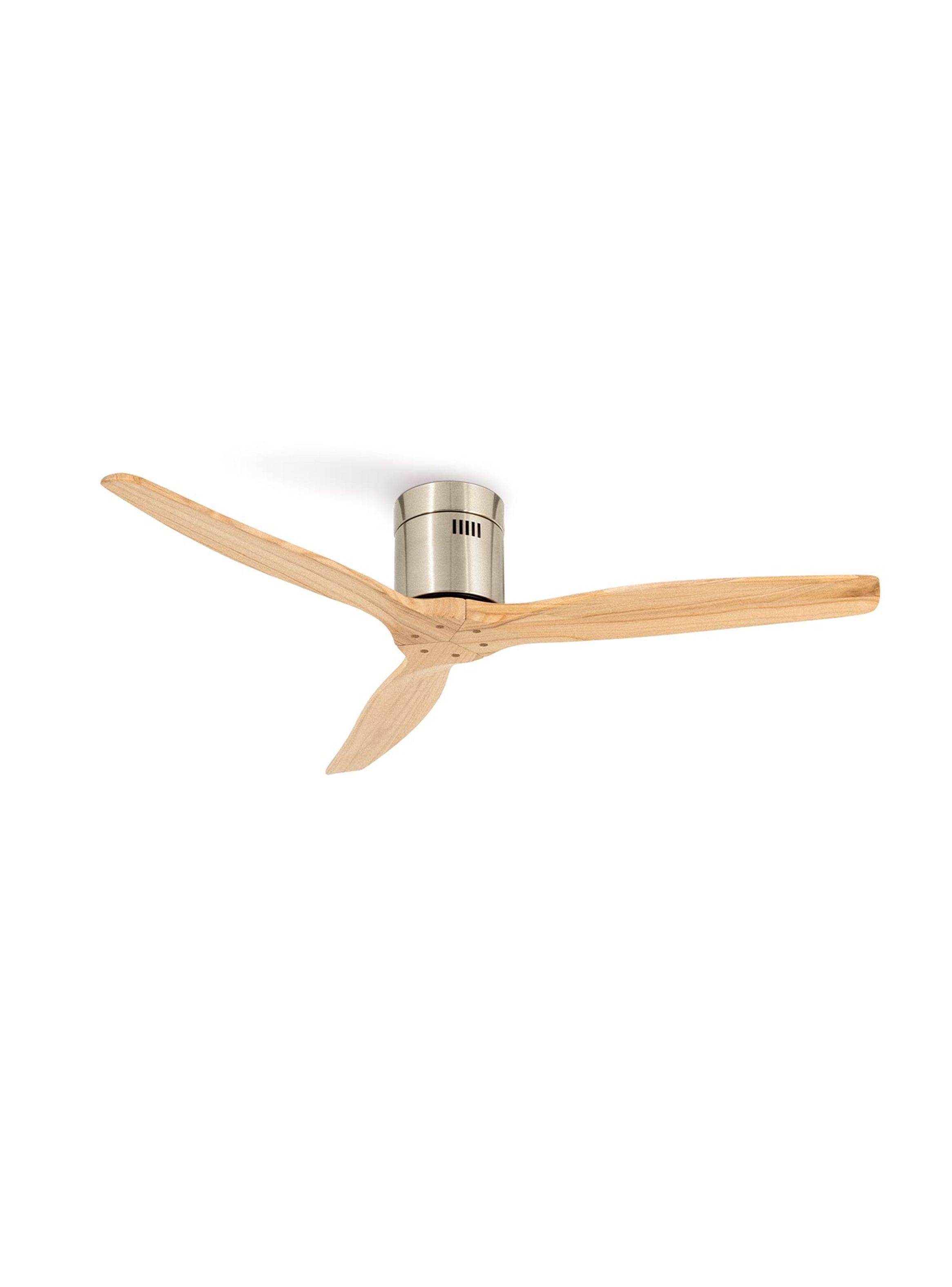 Ventilador de Techo WindCalm DC RF Nickel Madera Clara Create IKOHS-0