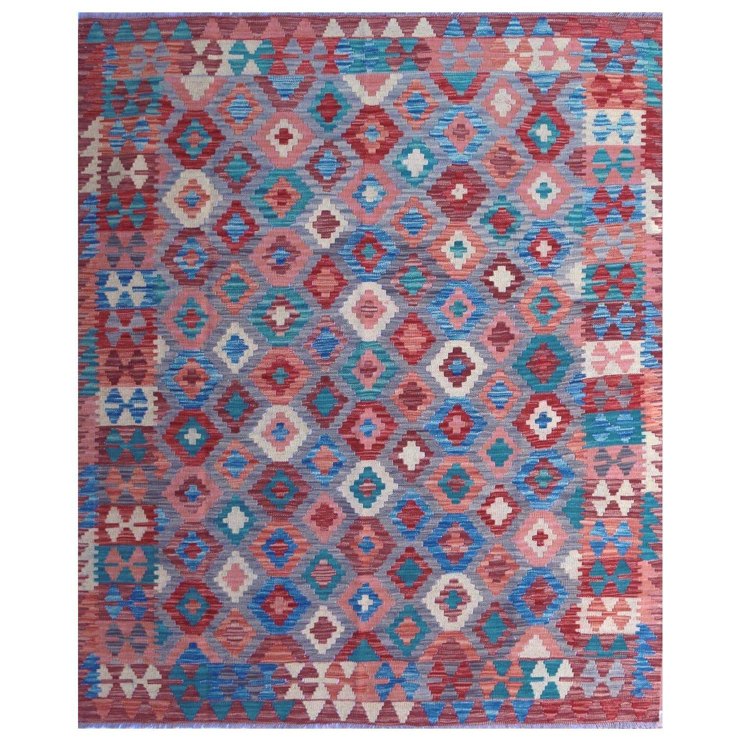 Alfombra Kilim Vegi 156 x 197 cm - Hecho a Mano-0