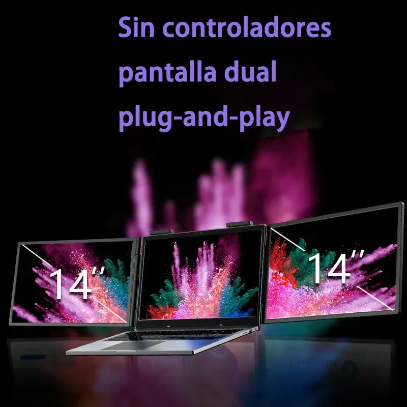 Pantalla De 14 Pulgadas Ampliable Para Ordenador Port til Plateado OpenBox-1