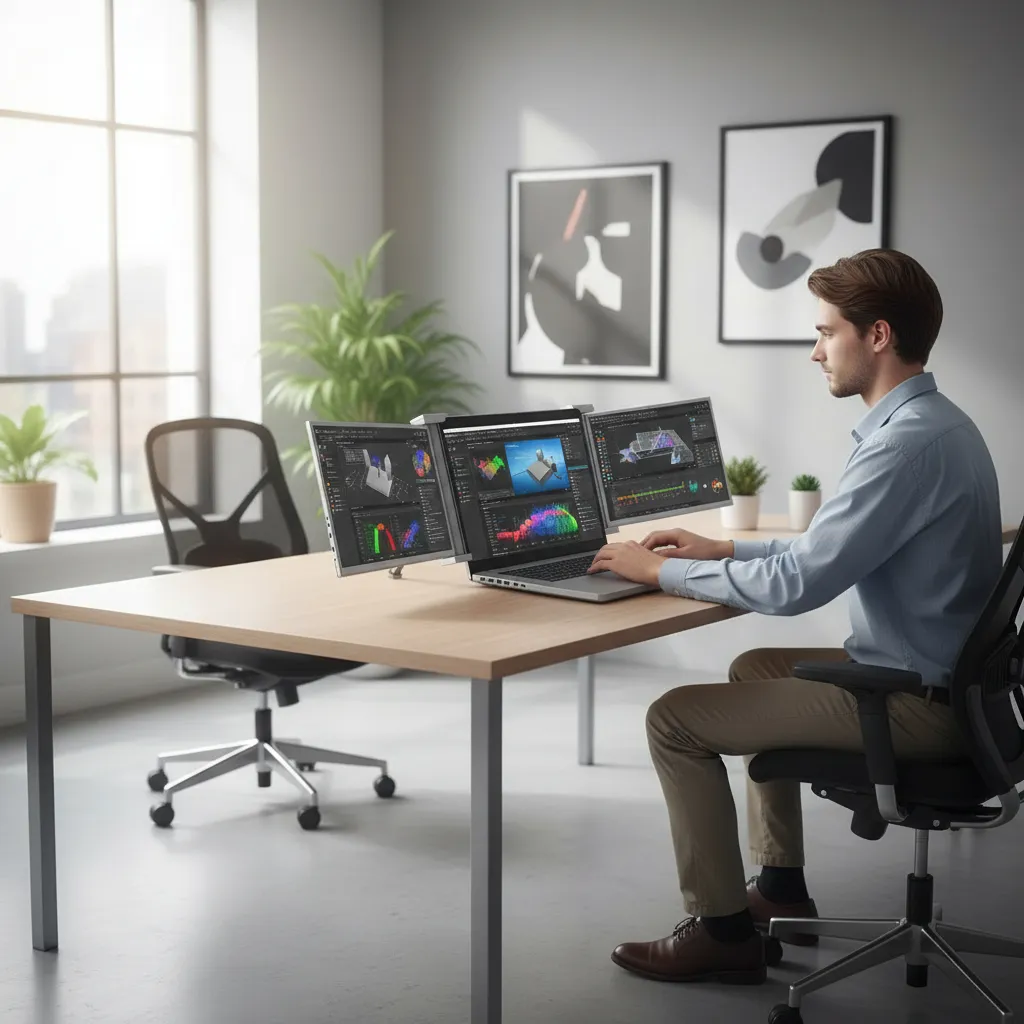 Pantalla De 14 Pulgadas Ampliable Para Ordenador Port til Plateado OpenBox-4