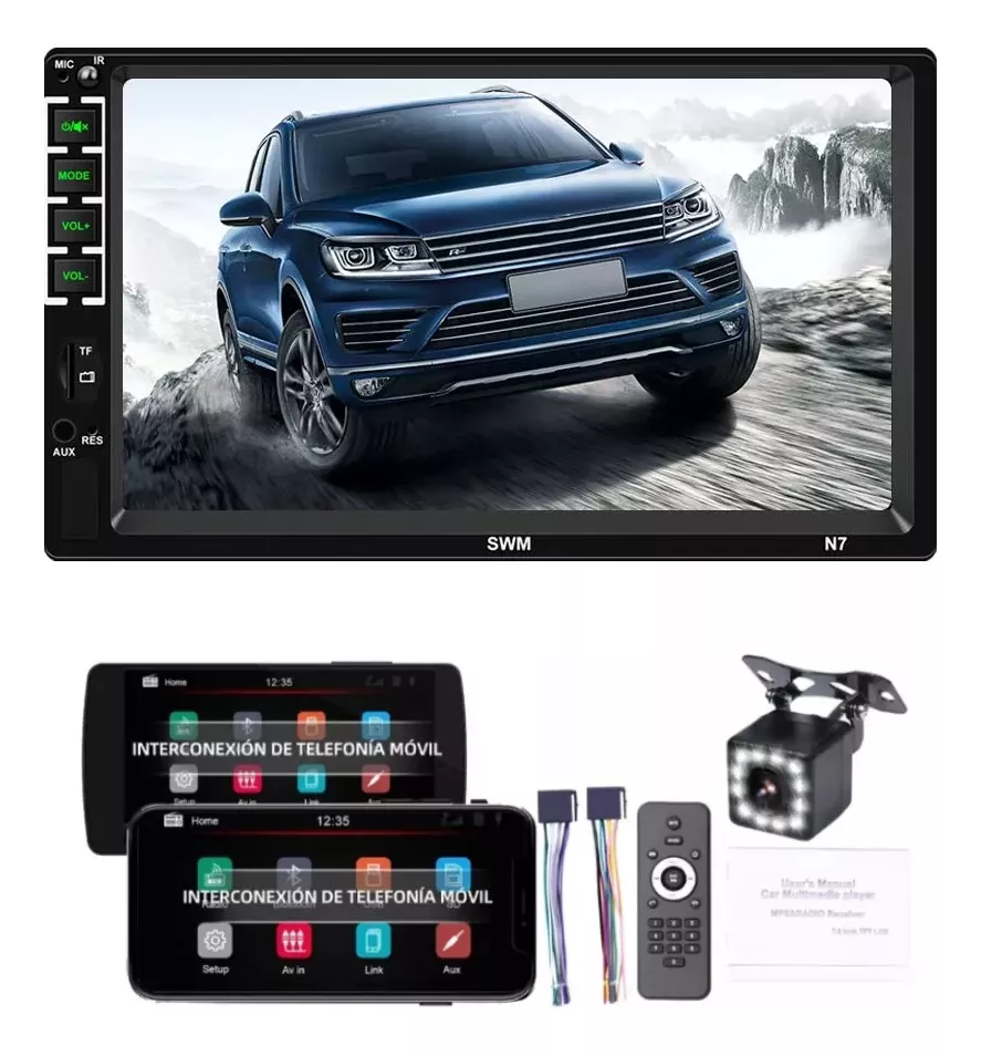 Estéreo De Coche Android Universal De 7 Pulgadas Con Wifi Mi-0