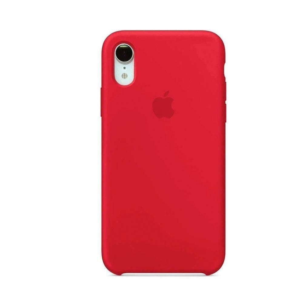 Carcasa Silicona iPhone XR Rojo -0