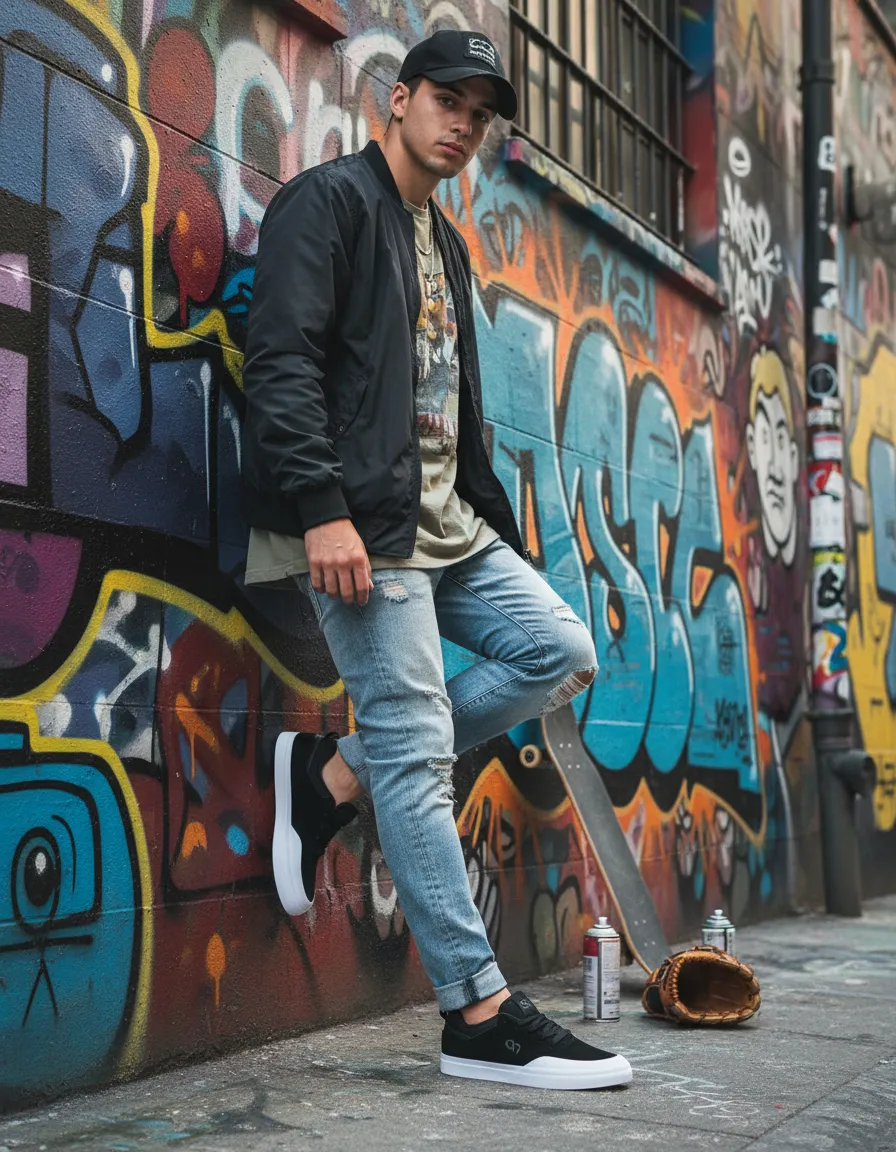 Zapatilla Urbana-Skate Cuero Black Hombre Anthology-2