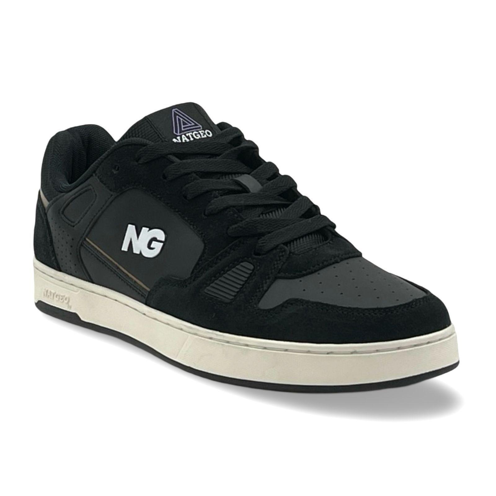 Zapatilla Urbana Cuero Black Hombre NatGeo-4