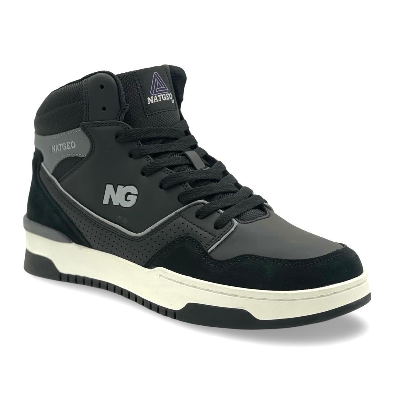 Zapatilla Hombre Urbana Cuero Black  NatGeo-0