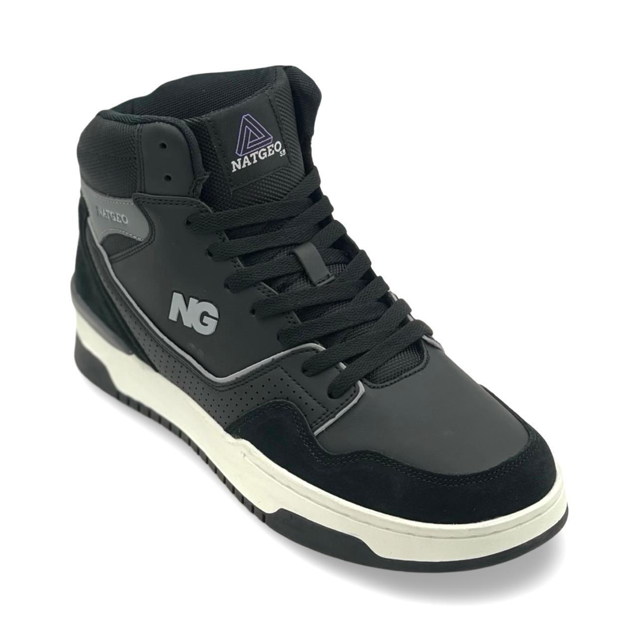 Zapatilla Hombre Urbana Cuero Black  NatGeo-4