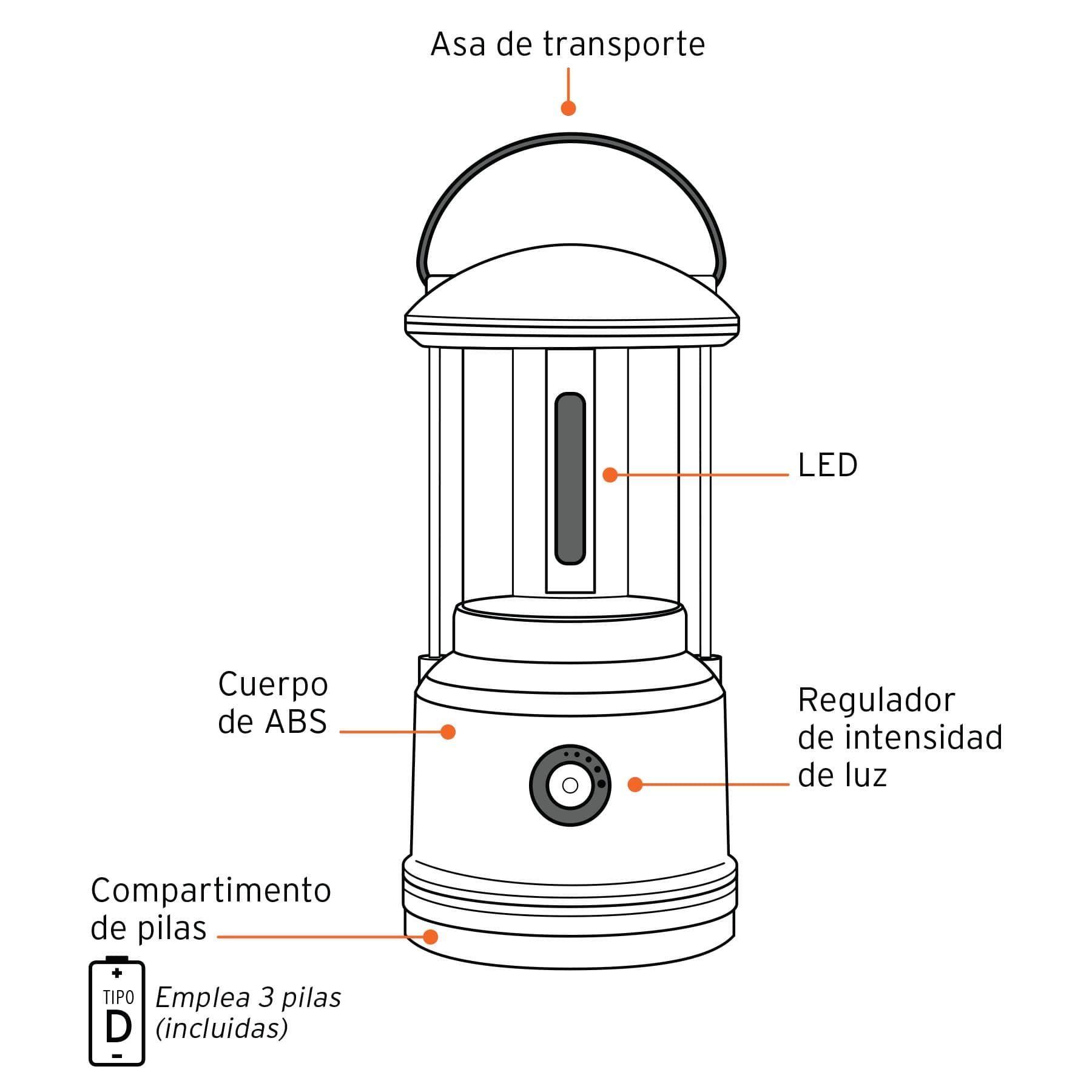 Truper Linterna Tipo Farol Para Campamento 600 Lumens-2