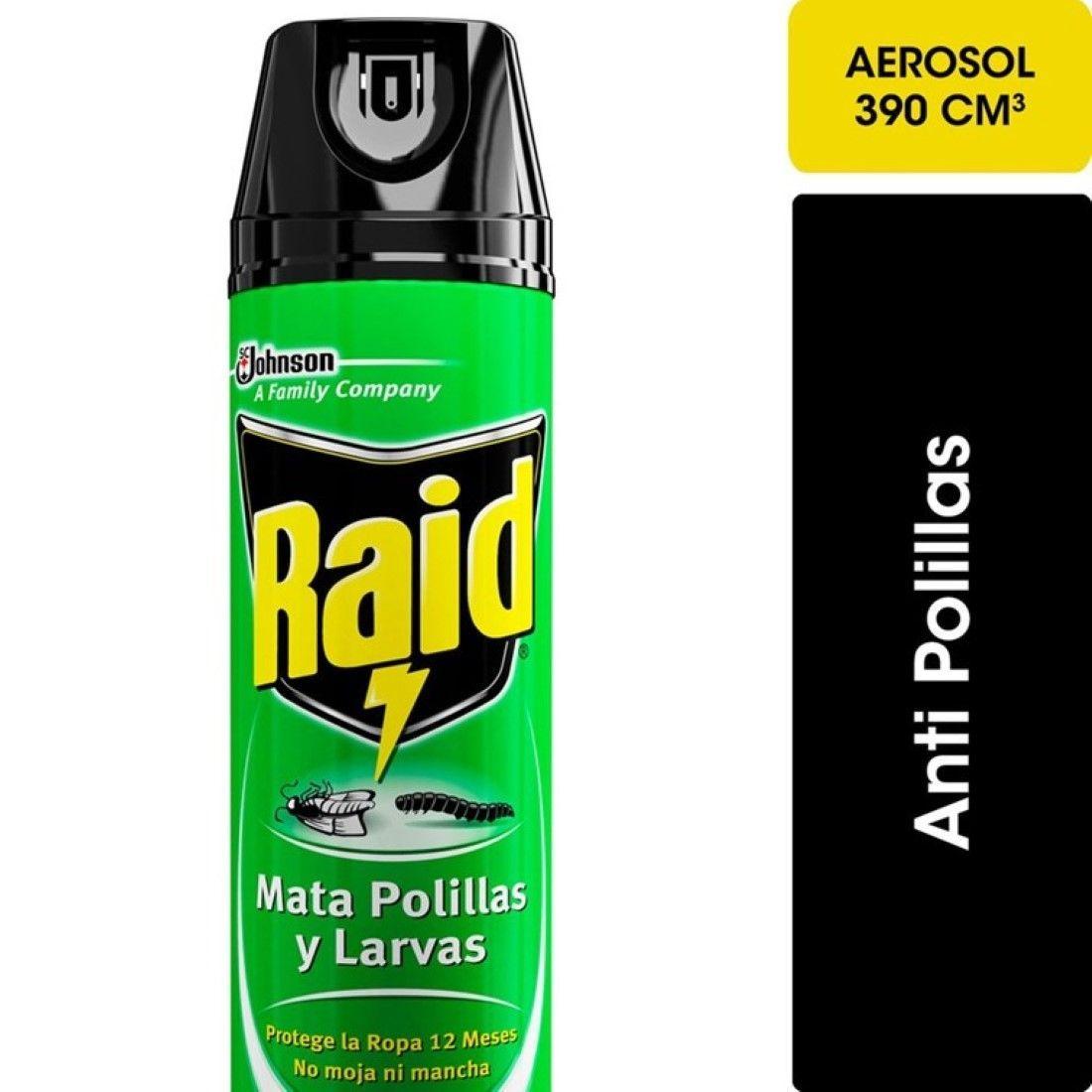 Insecticida Mata Polillas y Larvas 390cc Raid-0