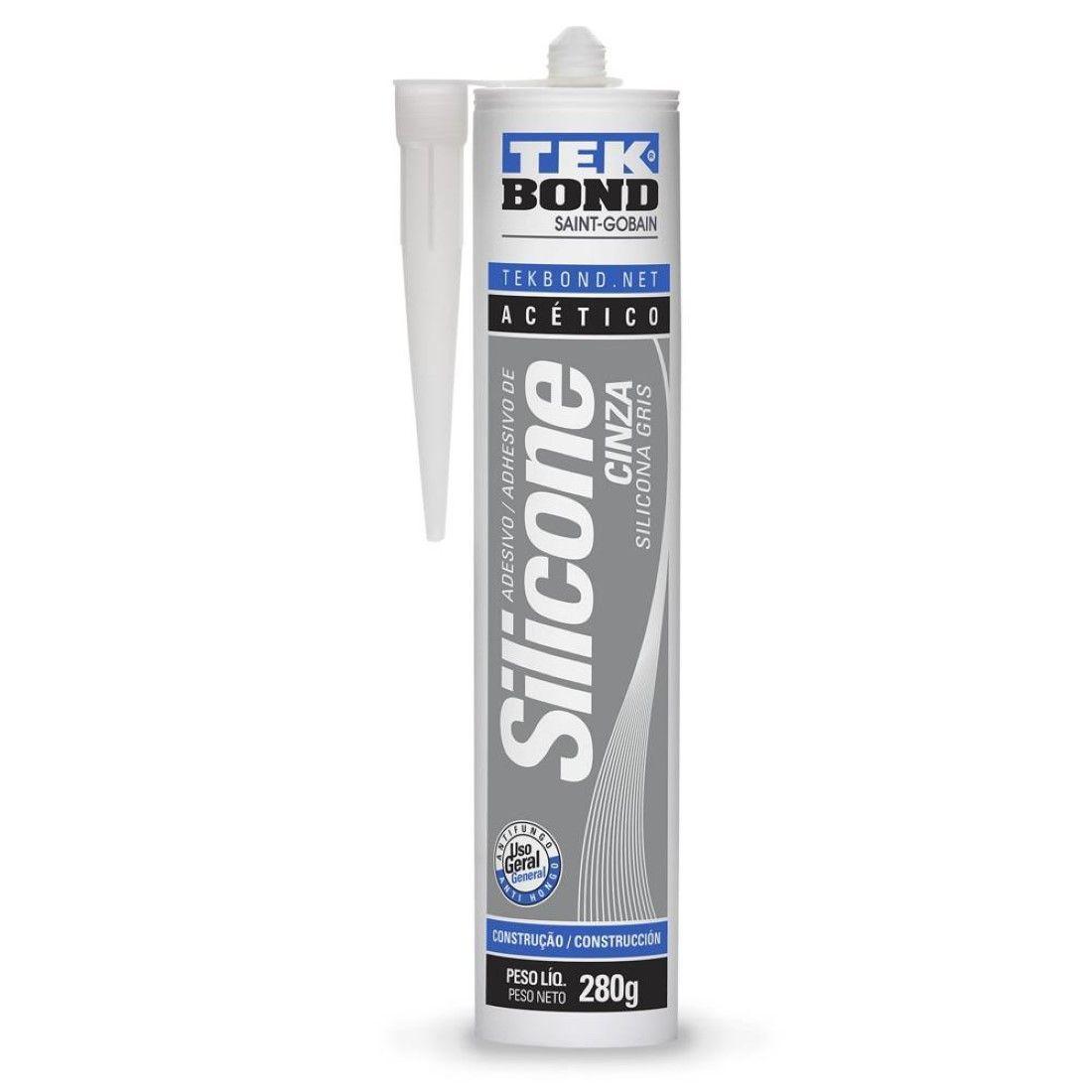 Silicona Acetica 280grs. Gris Tekbond-0