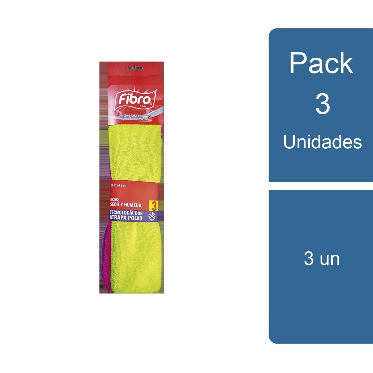 Pack 3 Paños de Microfibra 3 un Fibro-0