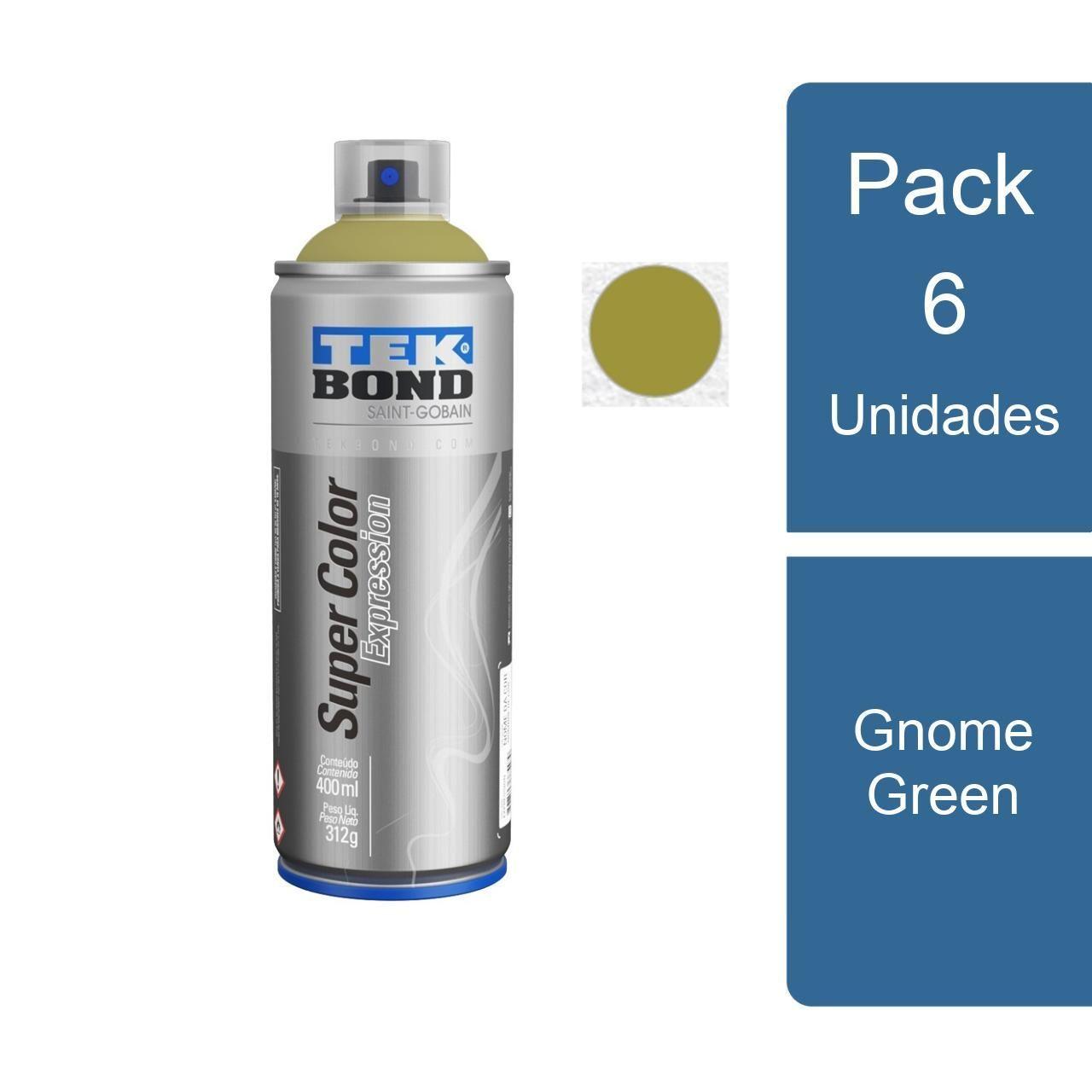 Pack 6 pinturas Aerosol Spray Expression Gnome Green TEKBond-0