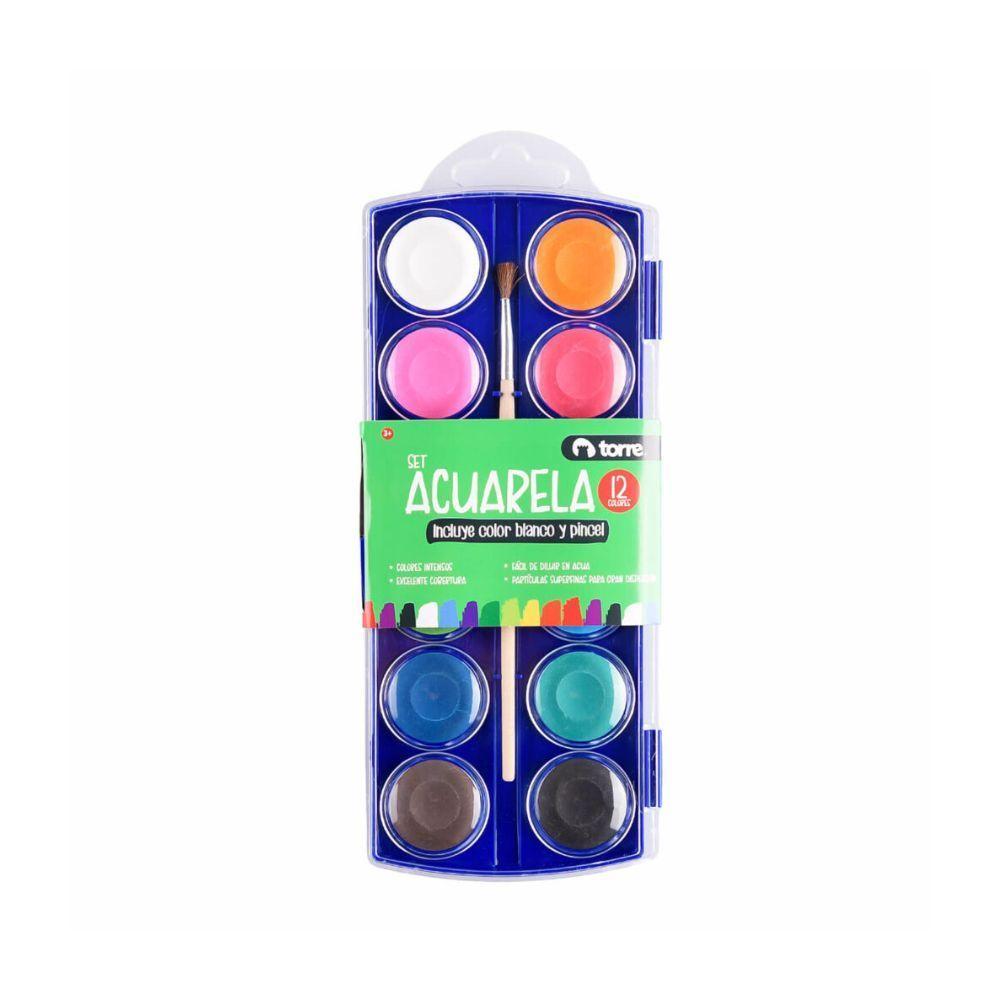 Set de acuarelas 12 colores Torre-0