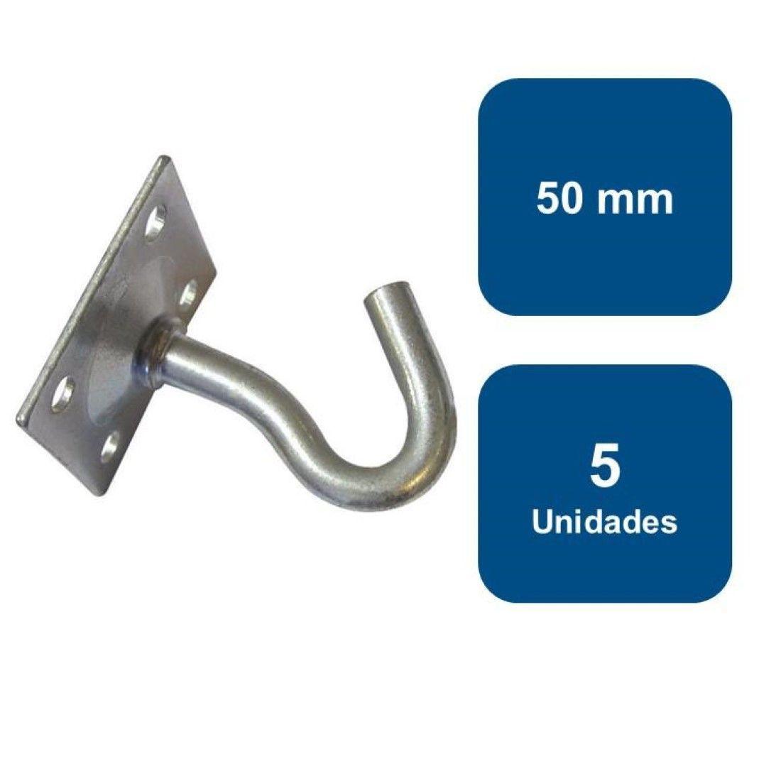 Gancho Anclaje Multiuso Fijo Largo 50mm 5un.-0