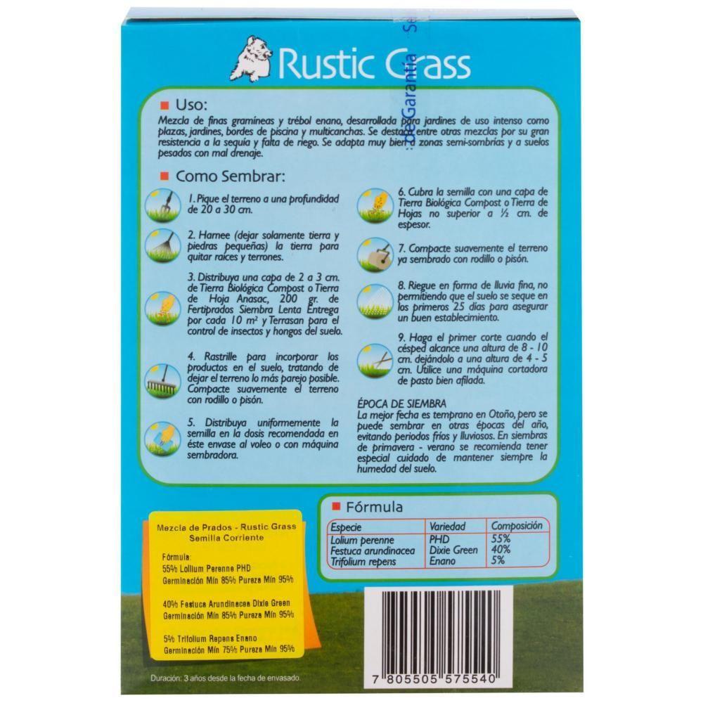 Semillas De Pasto Mezcla Rustic Grass 500grs Anasac-1
