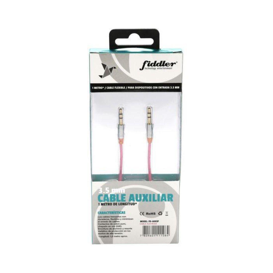 Fiddler Cable De Audio Auxiliar Mini Jack 3.5mm Rosado-0