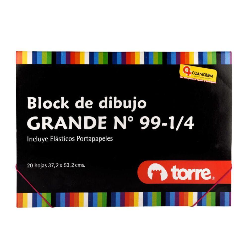 Block de dibujo Grande Nº99 1/4 20 hojas Torre-0