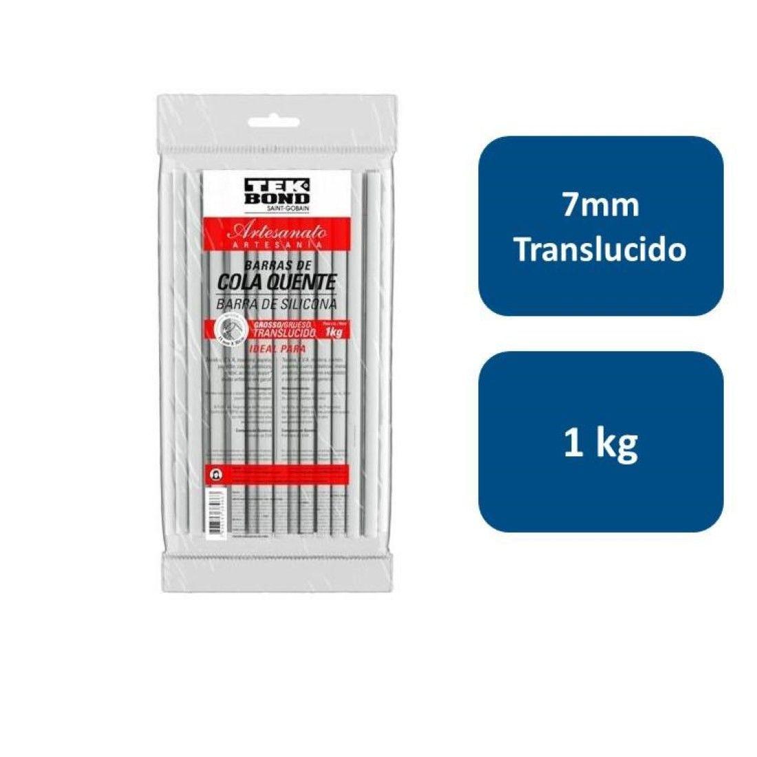 Barras De Silicona 7mm 1kg Translucida Tekbond-0