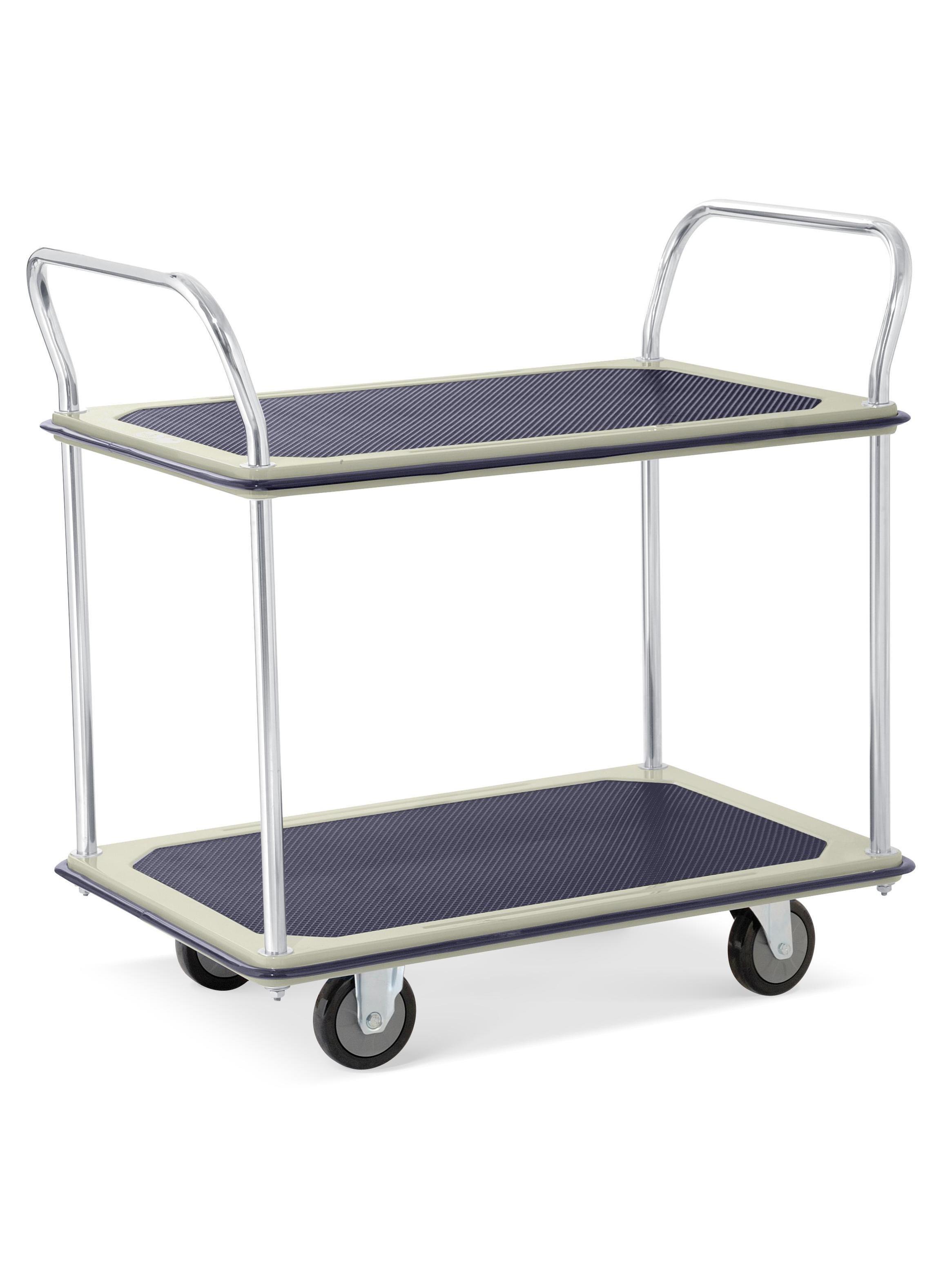 Carro Con Freno Dos Bandejas Y Dos Mangos 370kg Sumo-0