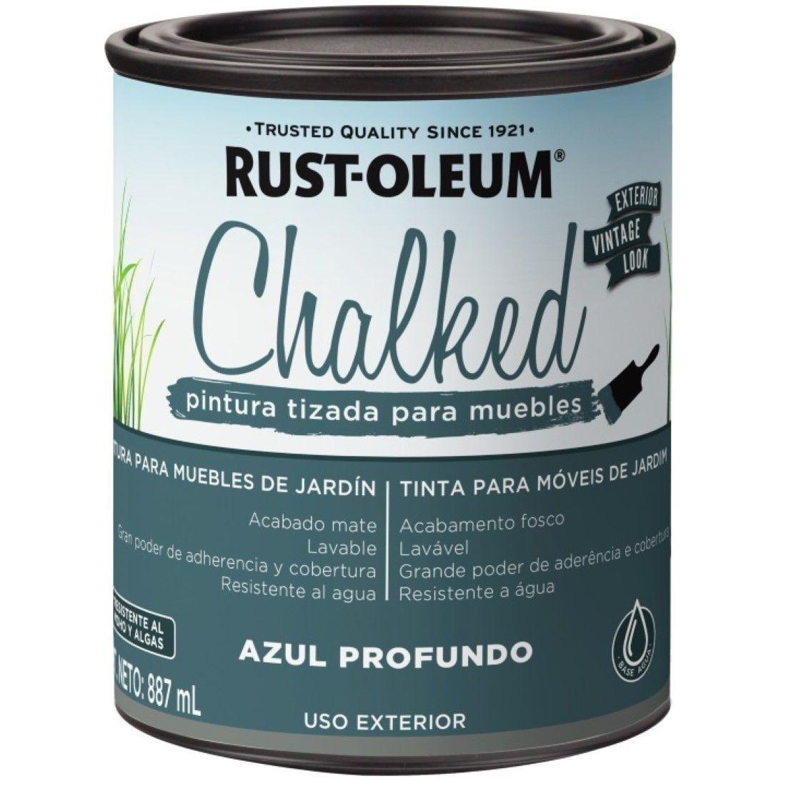 Pintura Chalked Tizada Exterior Azul Profundo Rust Oleum-0
