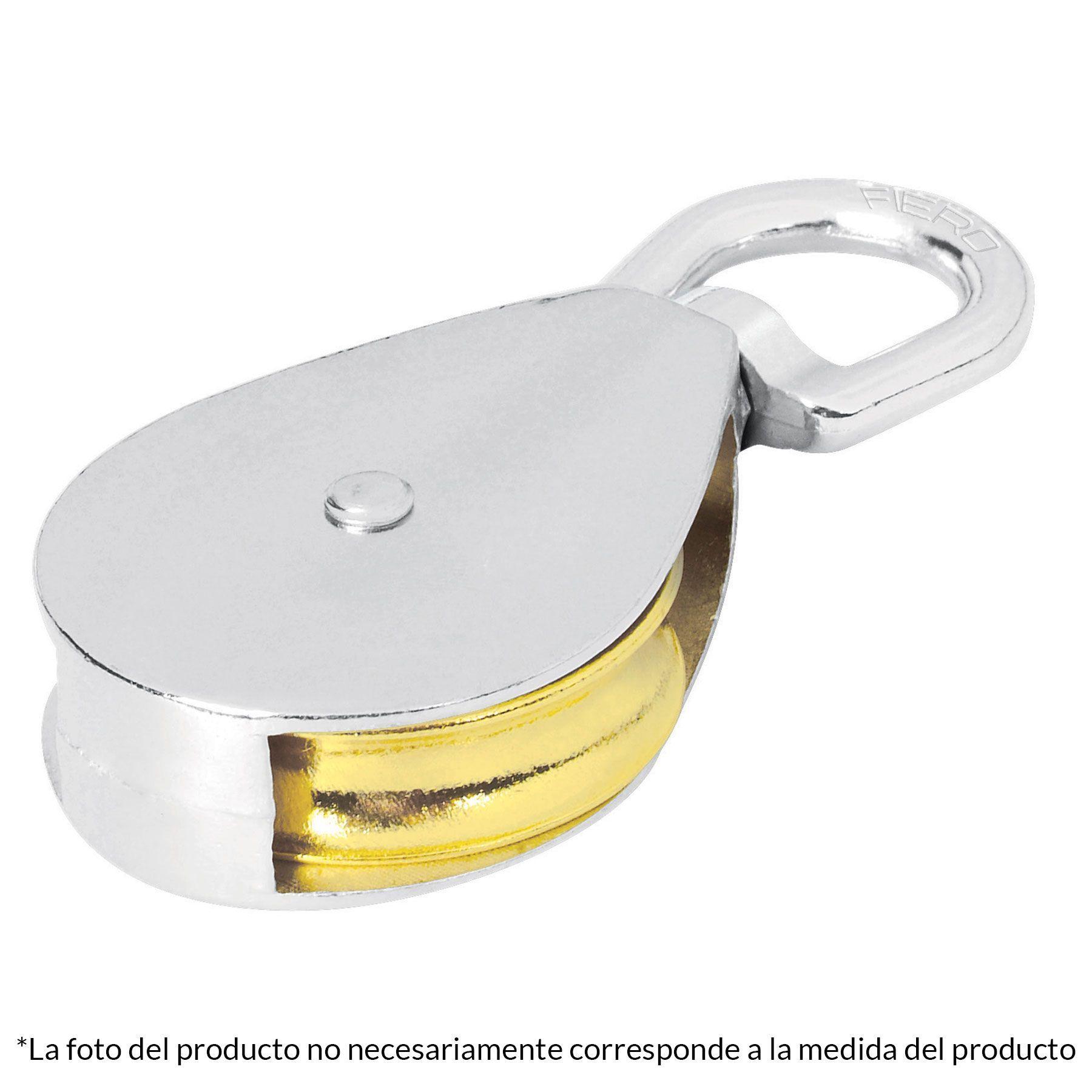 Pack 3 Polea acabado niquelado 3/4" / 50kg Fiero-1