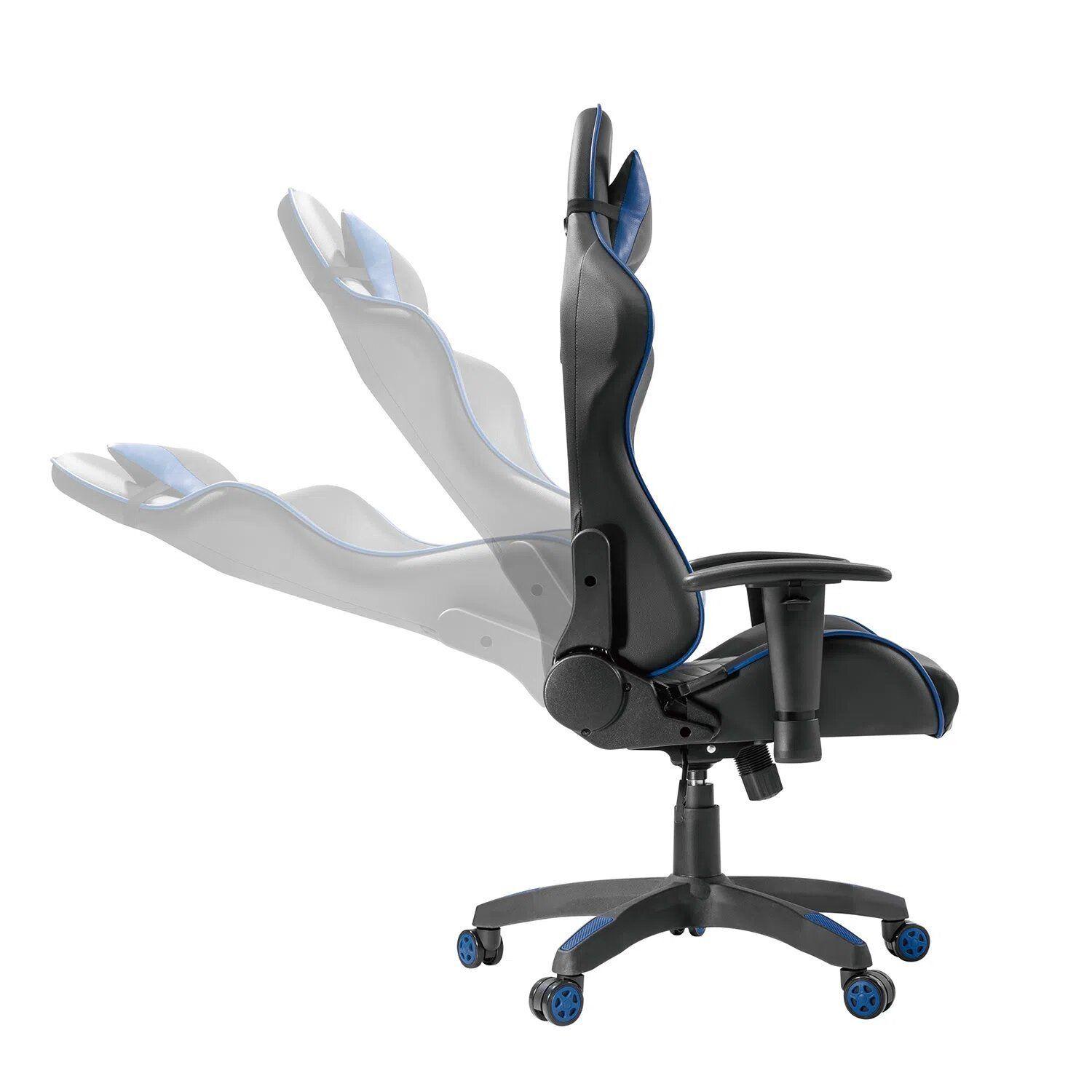 Silla Gamer Ergonómica Negro/azul Macrotel-2