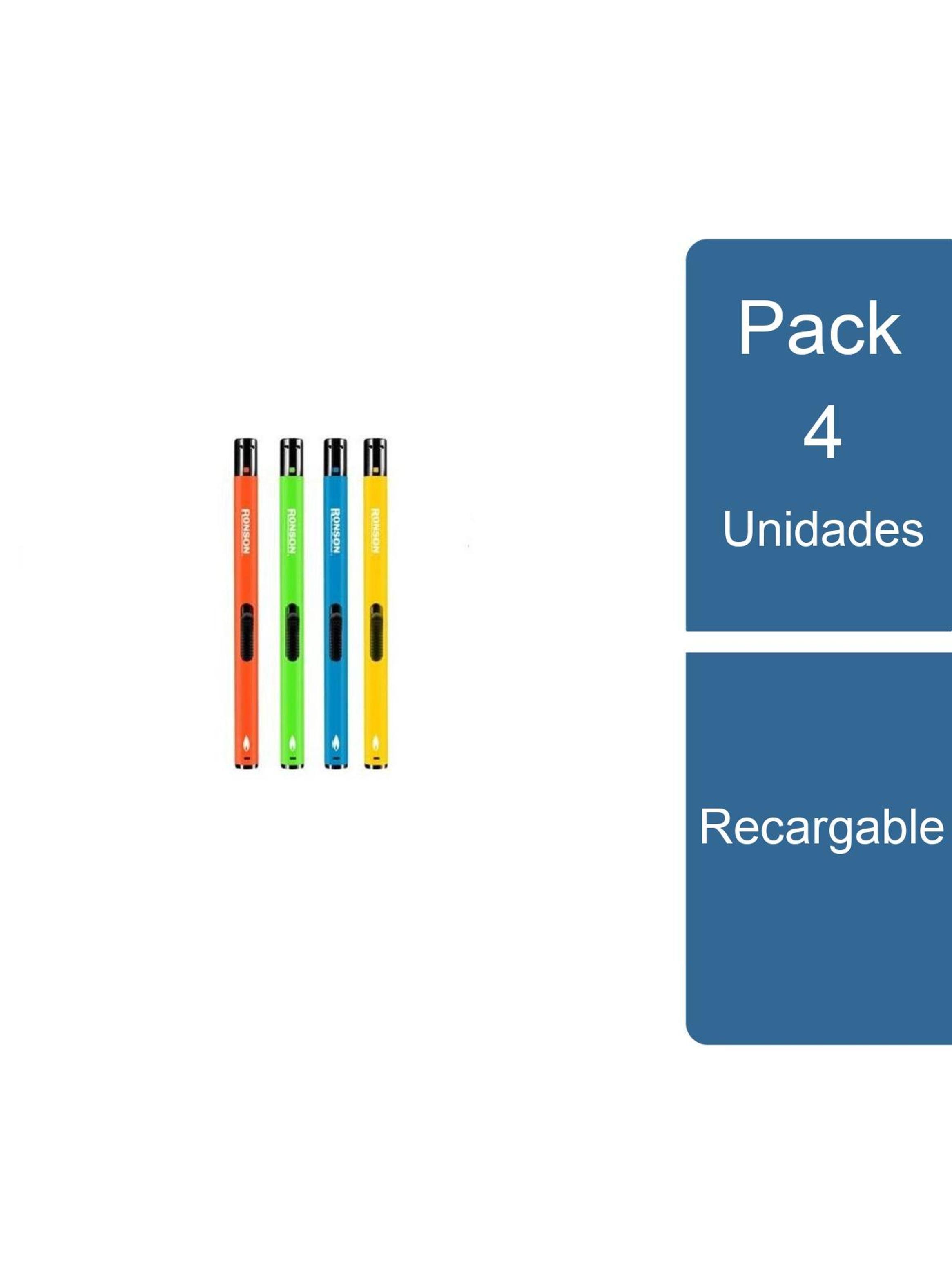 Pack 4 Encendedor de Cocina Slim Recargable Ronson-0