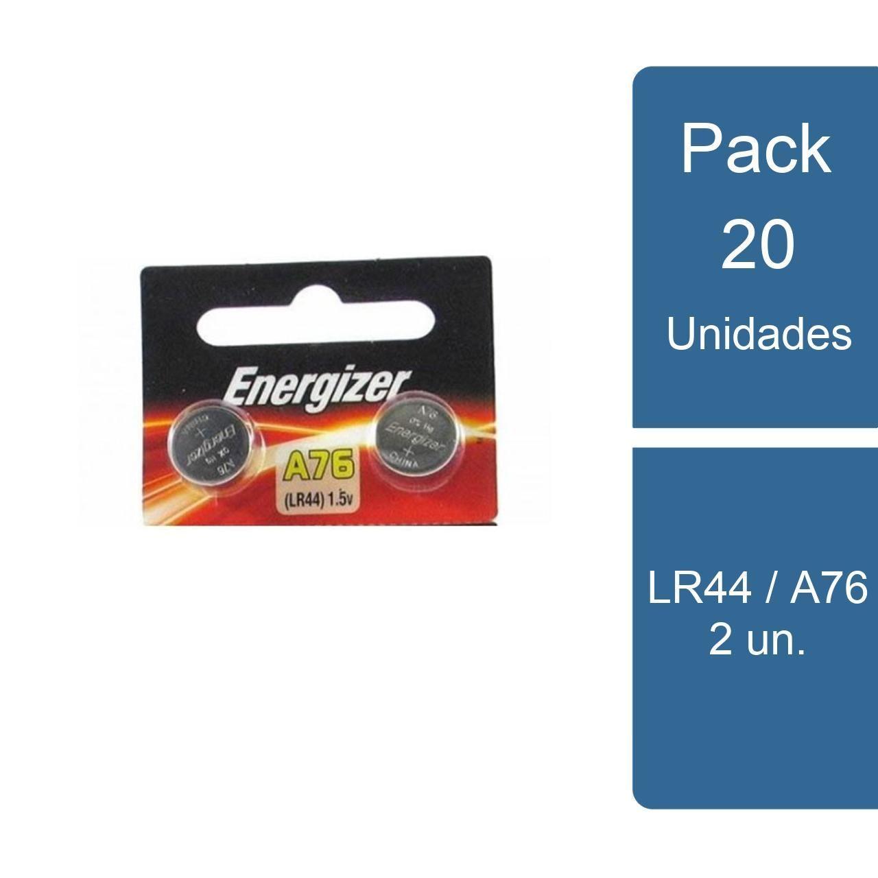 Pack 20 Pilas tipo Boton LR44 / A76 2 un. Energizer-0