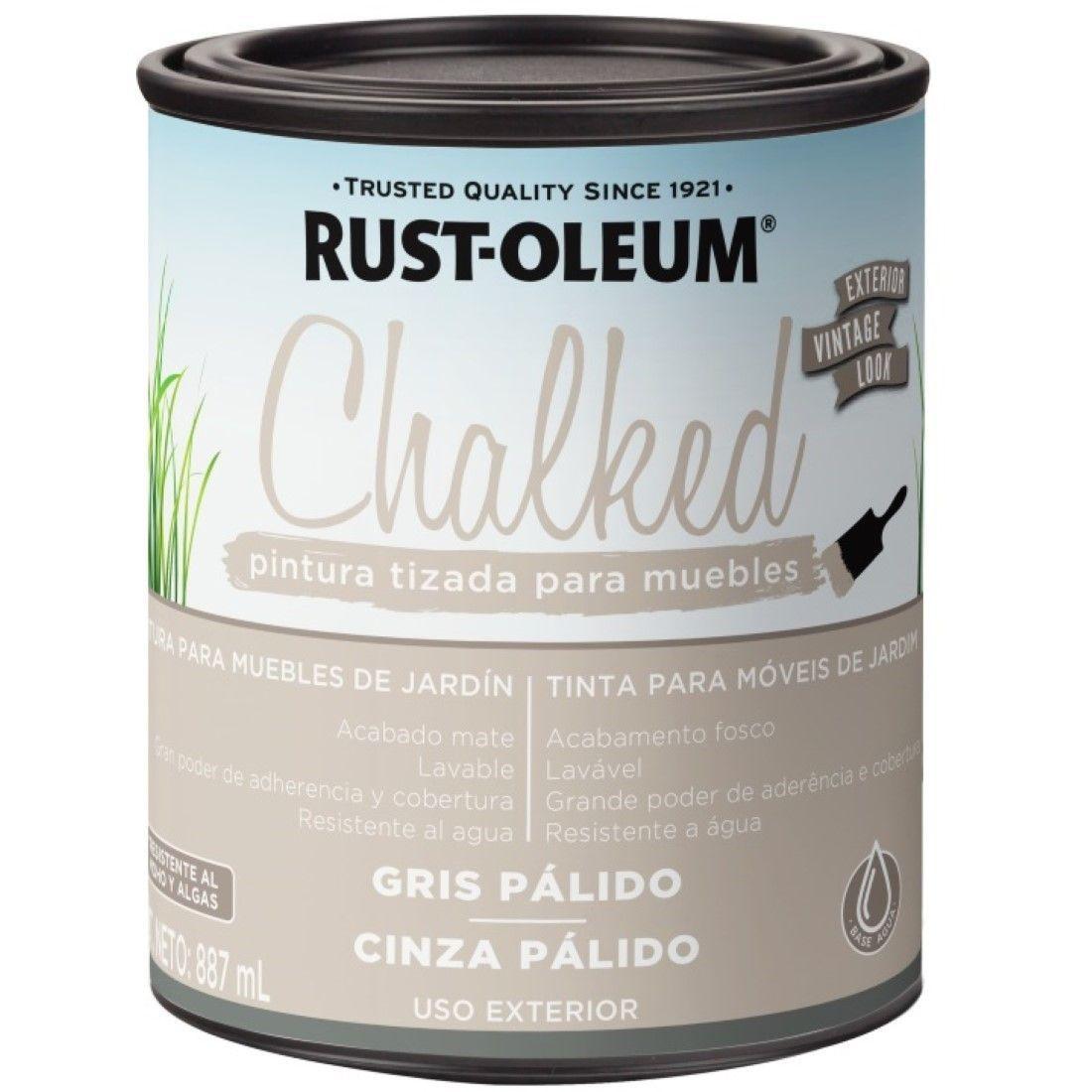 Pintura Chalked Tizada Exterior Gris Pálido Rust Oleum-0