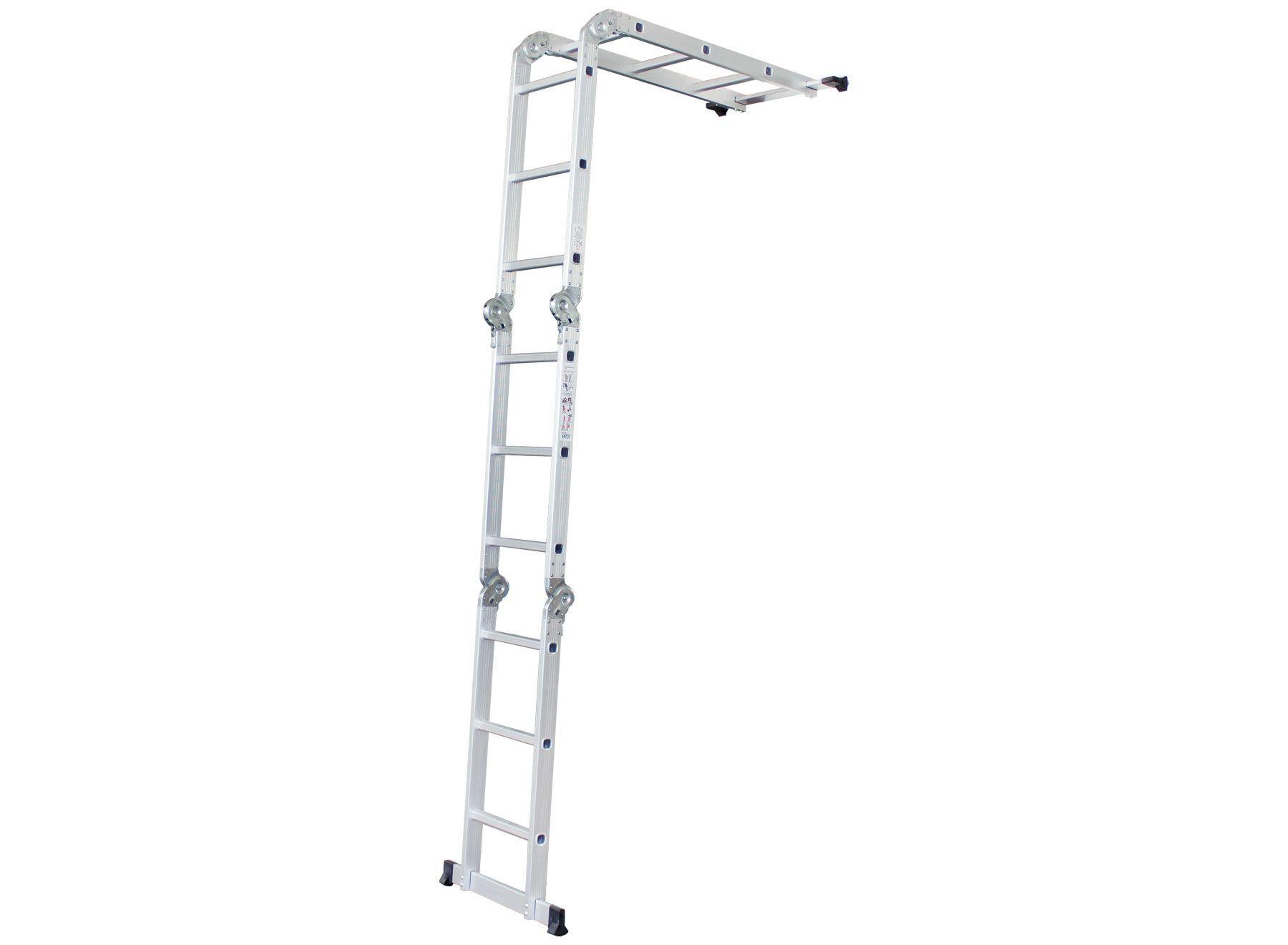 Escalera Articulada 4x3 Peldaños Rackexpress-2
