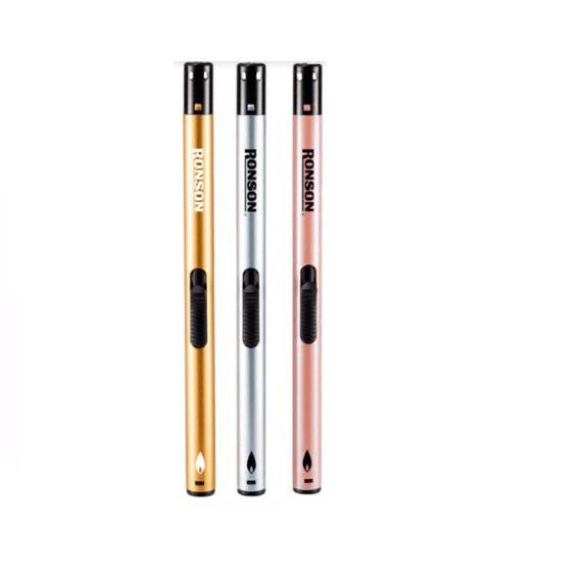 Encendedor De Cocina Slim Metalizado Recargable Ronson-0