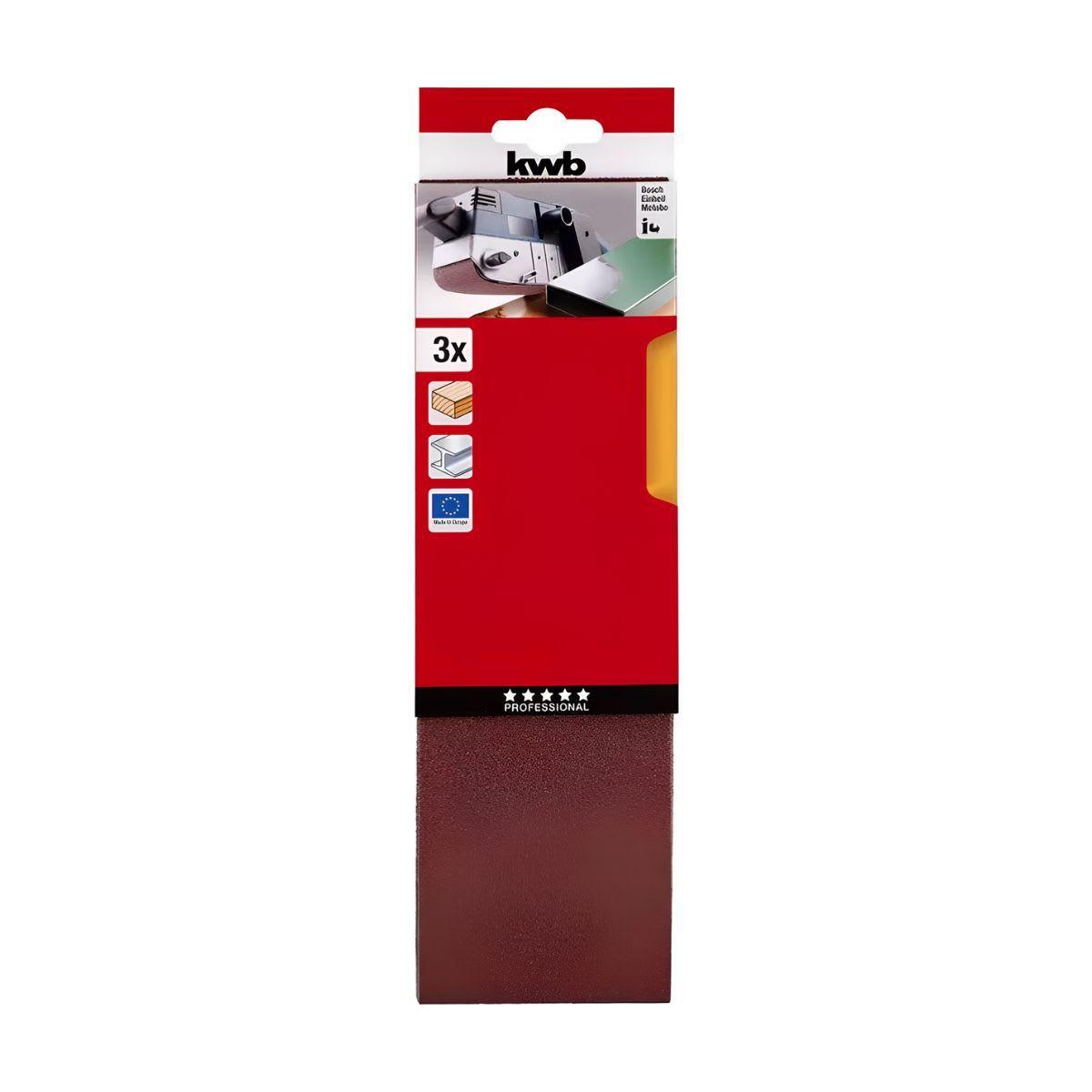 Lija de Banda 75x533mm Grano 80 3un - KWB-0