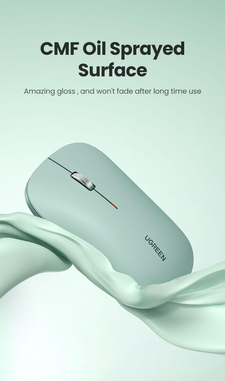 Mouse inalámbrico slim modelo MU001 Gris Ugreen-6
