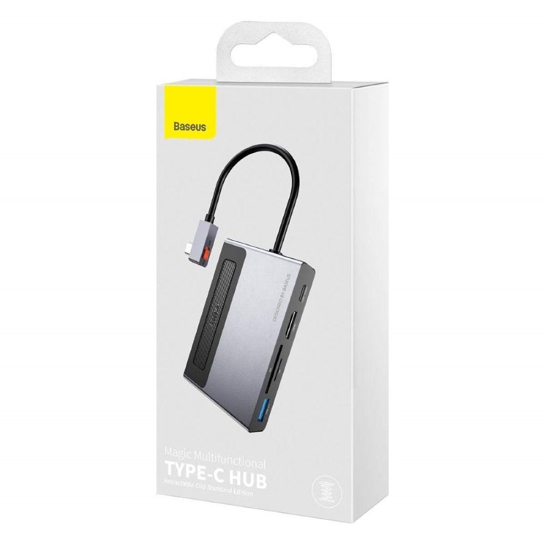 Hub Usb C Magic Multifuncional Retractil 6 En 1 Baseus-0