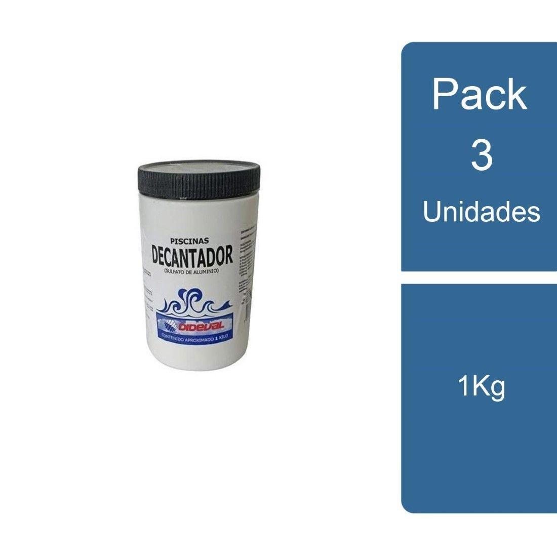Pack 3 Decantador para Piscina 1Kg Dideval-0