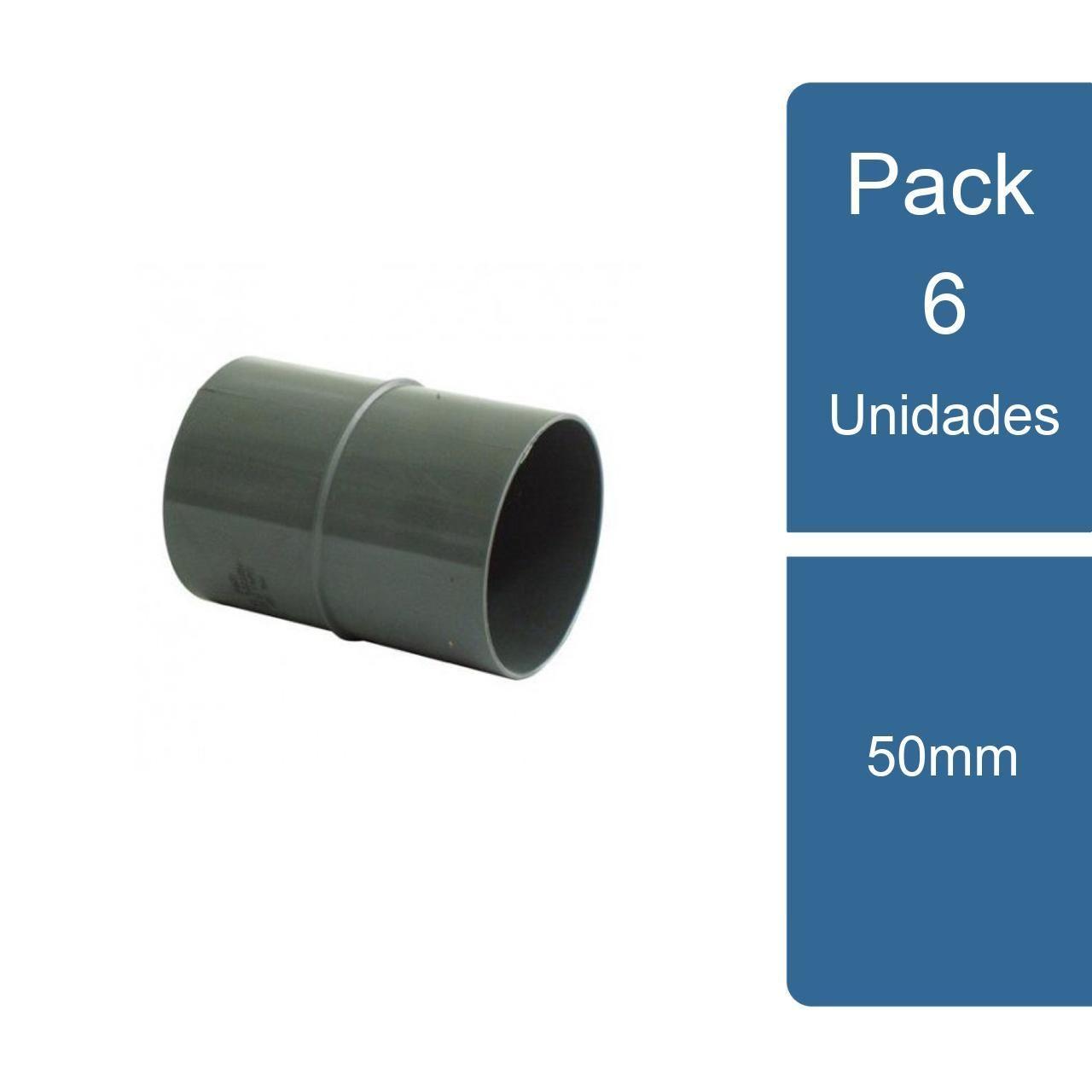 Pack 6 Copla PVC Sanitario Gris 50mm PVC-0