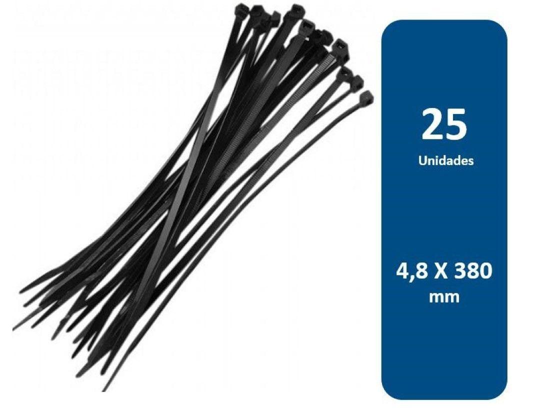 Macrotel Amarra Plástica Negra 4.8x380mm 25un.-0