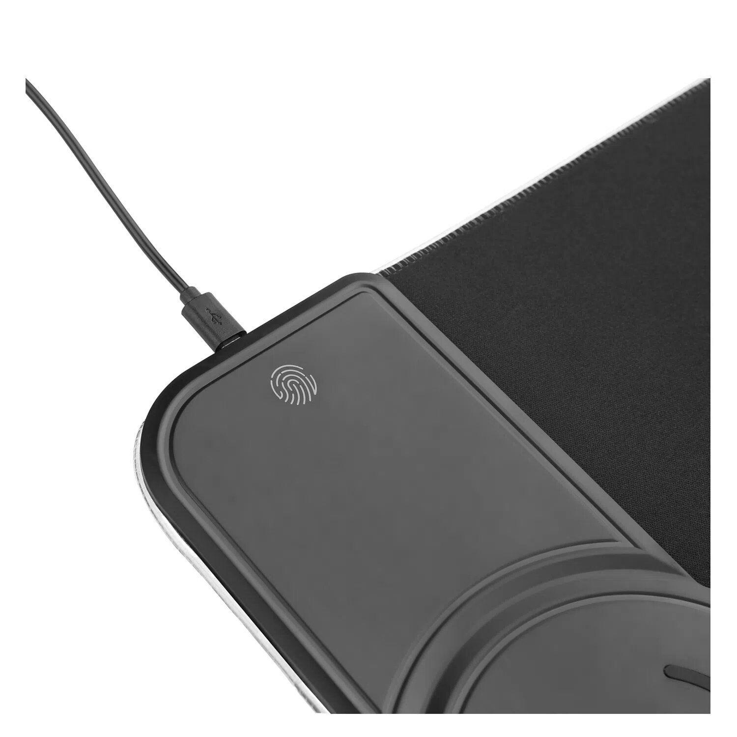 Mouse Pad Rgb Con Cargador Inalámbrico 80x30cms Fiddler Z-1